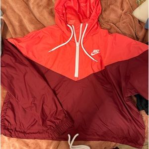 Red Nike windbreaker